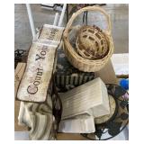 Home decor, baskets ,clock and more