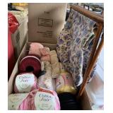 Yarn holder, crochet thread and yarn