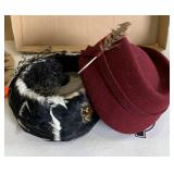 (2) vintage womens hats