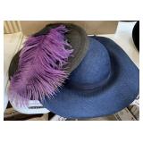 (2) vintage womens hats