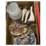 Decorative plates, glassware, figurines