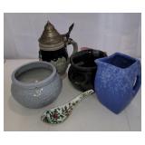 Germany stein, planters, spoon rest and more