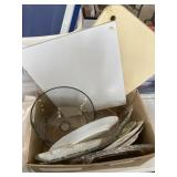 Glass platters, cutting boards and more