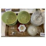 Royal Norfolk bowls, glass bowl and more