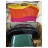 Assorted pans, tray, roaster