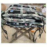 Patio chair cushions, foldable wood table