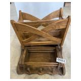 Magazine rack, wall shelf with drying rack