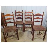 (4) cane bottom chairs