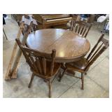 Wood table with leaves (47" diameter)