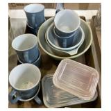 Pyrex bowls, cups, dishes