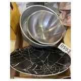 Cake stand, bowls, Sunbeam stand mixer