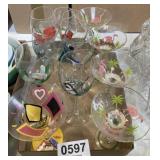 Hand painted stemware and more