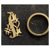 14k ring, 14K pendant