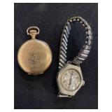 Hunter Pocket watch and wrist watch (Unmarked)