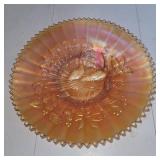 Carnival Glass marigold Peacock