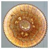 Carnival Glass Northwood stripped bowl