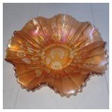 Carnival Glass Northwood marigold "Good Luck"