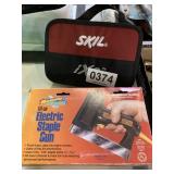 Skillet power screwdriver and electric staple gun