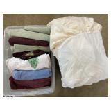 Bed skirt and towels