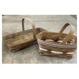 Longaberger basket and 19th Century basket