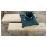 Artificial  Christmas tree with lights and cut