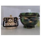 Haynes pot and English cracker jar