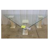 Triangle Glass top table