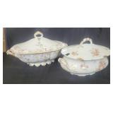 (2) France made serving bowls