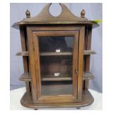 Wood display cabinet