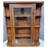 Wood display cabinet