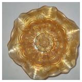 Millersburg Roseland marigold fluted bowl