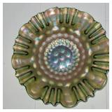 Fenton coin dot ribbon candy edge bowl