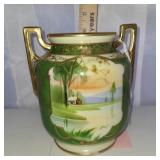 Nippon hand painted vase