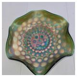 Carnival green coin dot bowl