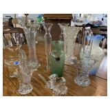 Glass vases, basket, flower and more