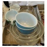 Pyrex mixing bowl, kitchen Aid measuring cup, more