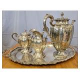 Sterling Silver 4pc tea set