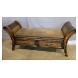 Bench w/ leather seat