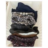 Ladies hats, gloves, scarves