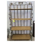 Wicker bakers rack