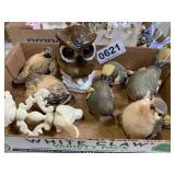 Misc bird and owl figurines