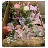 Artificial flowers and misc decor