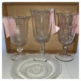 Celery vases and EAPG plate