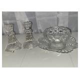 EAPG, Caprice and glass candlestick