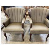 (2) Winged back chairs