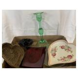 Candle holder, Heart bowls and more