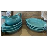 Fiesta gravy boat and bowls