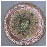 Carnival glass Imperial grape plate