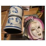 Ashland Ohio crocks and ceramic mask