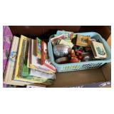 Vintage kitchen toys, little golden books and